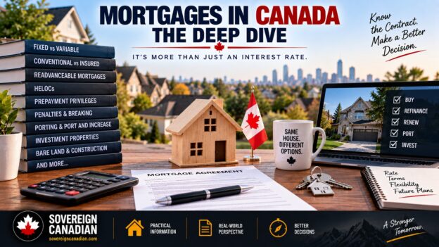 Mortgages in Canada deep dive covering fixed and variable rates, penalties, HELOCs, porting, refinancing and prepayment privileges